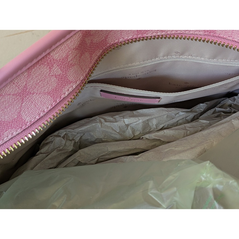 Kate Spade Tote Coquette Heart Charm Pink Valentine Flower Parisian New Preppy - Picture 7 of 12